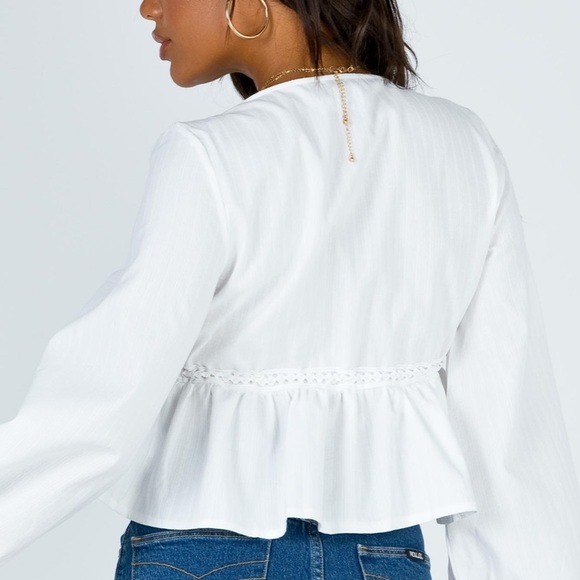 NWOT Princess Polly Rain Dance Tie Front Top - Picture 3 of 7